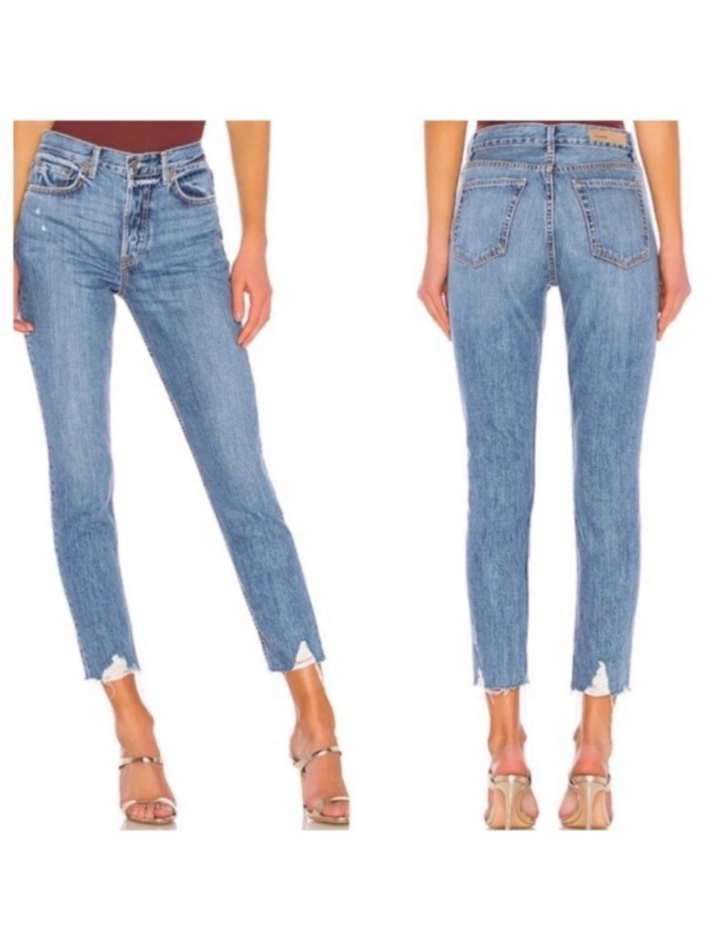 GRLFRND Karolina Jeans in Forget Me Never Wash